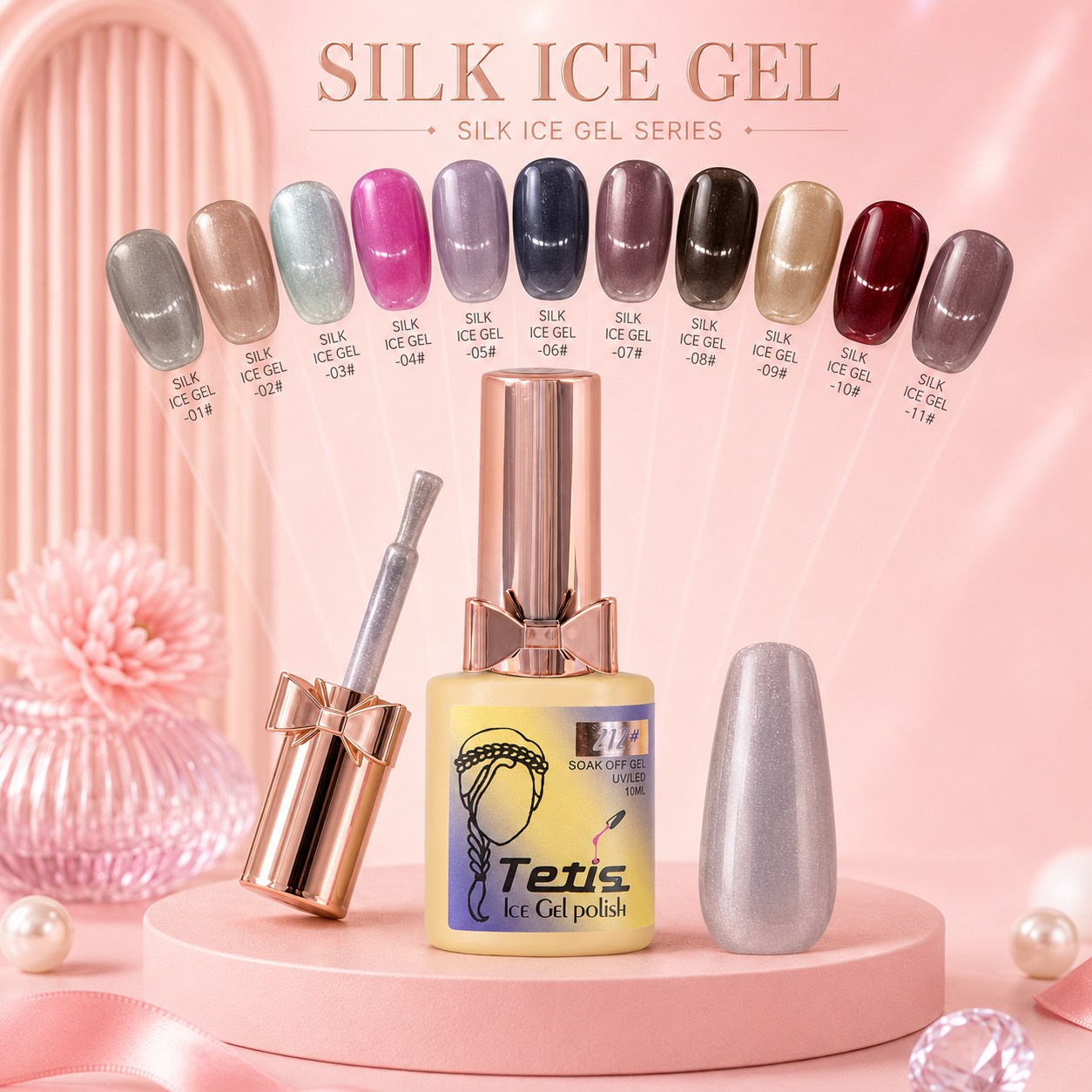 لاک ژل سرامیکی ۱۰ میل تتیس Tetis