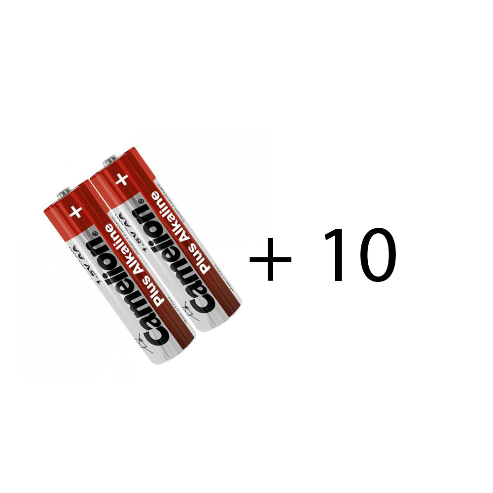 باتری قلمی کملیون مدل پلاس آلکالاین شیرینک کارت 12 عددی Camelion Plus Alkaline shrink AA Battery 12 Pack