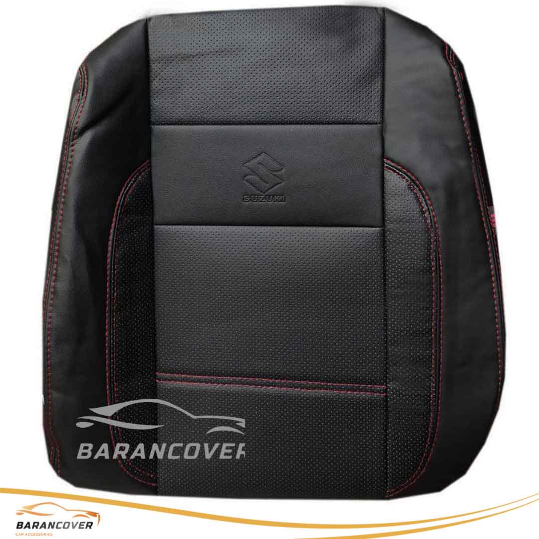 روکش صندلی سوزوکی ویتارا-vitara چرم رنگ مشکی دوخت قرمز
