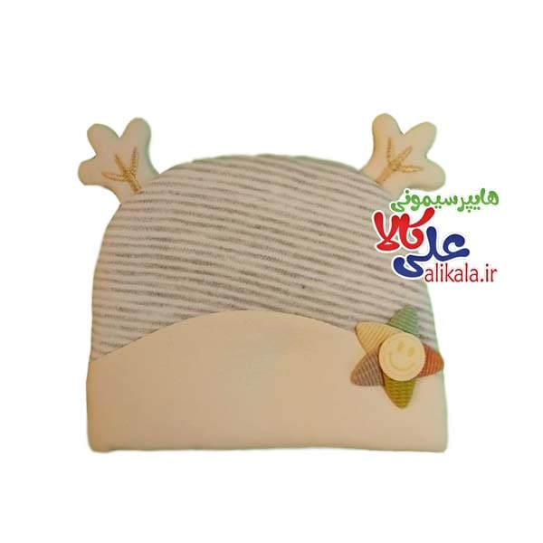 کلاه پنبه ای طرح شاخ دار طرح گل Em Baby