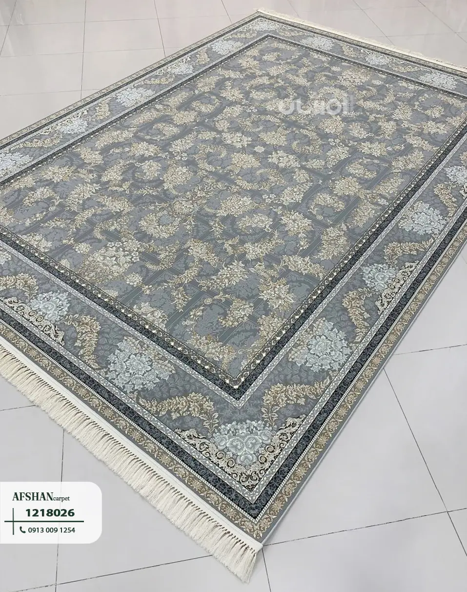 فرش 1200شانه آکرولیک طرح هانا کد 1218026 غزل