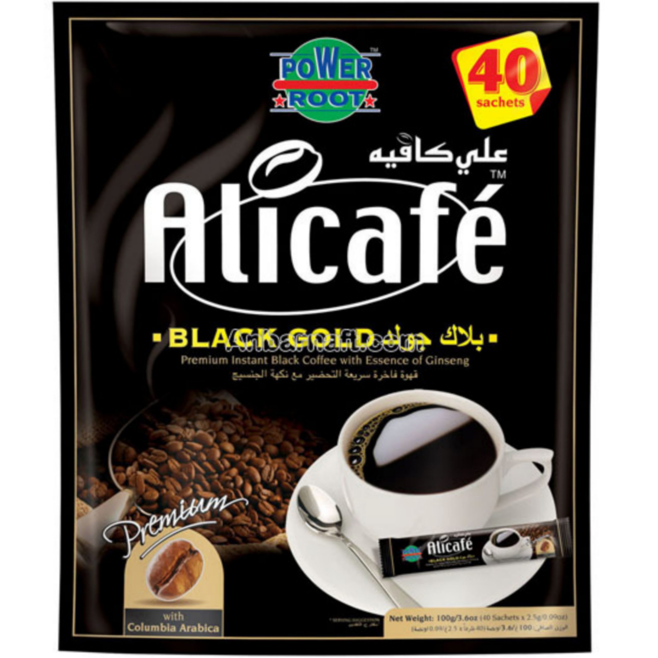 پودر قهوه علی کافه بلک گلد (40 عددی)