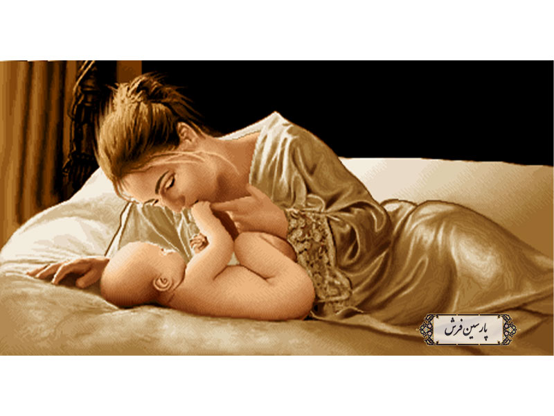 خرید نخ و نقشه سایز کوچک طرح مادر و نوزاد - کد NC6325