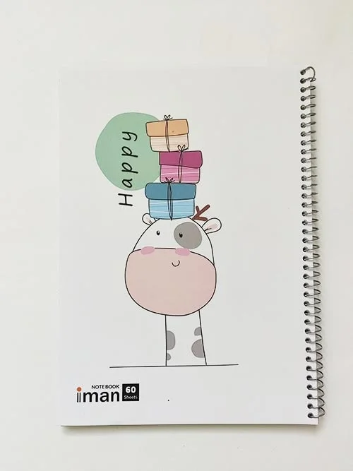 دفتر مشق 60 برگ فانتزی - happy