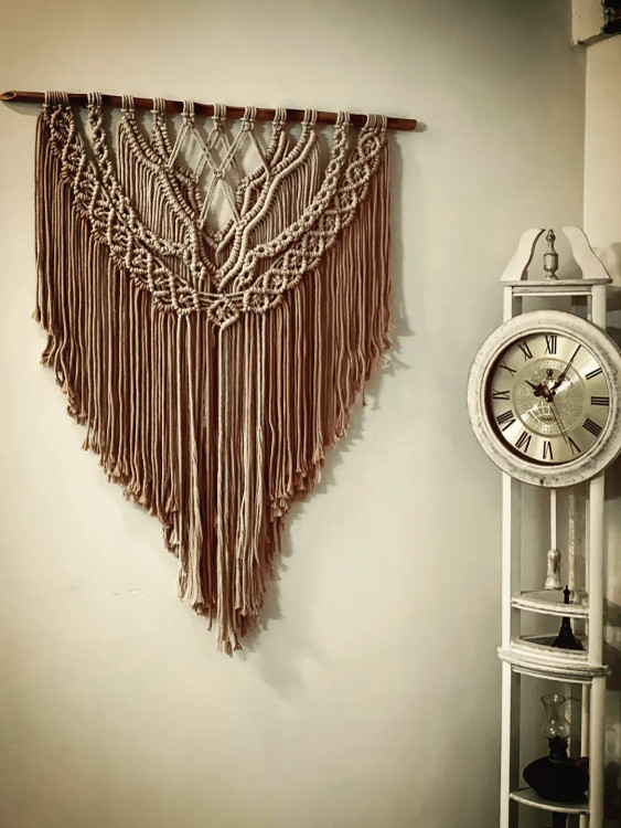 دیوارکوب مکرومه کد 380 برند گره چی و رنگ دلخواه