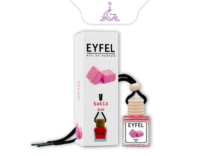 خوشبو کننده ماشینی آویز(شیشه ای) آدامس GUM برند ایفل EYFEL