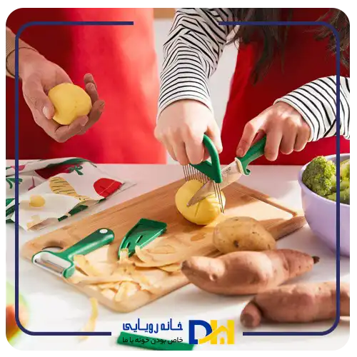 ست کارد و پوست کن سبز ایکیا TABBERA