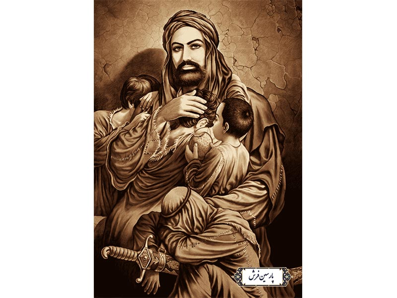 نخ و نقشه تابلو فرش طرح حضرت علی (ع) ♥ - کد NR117