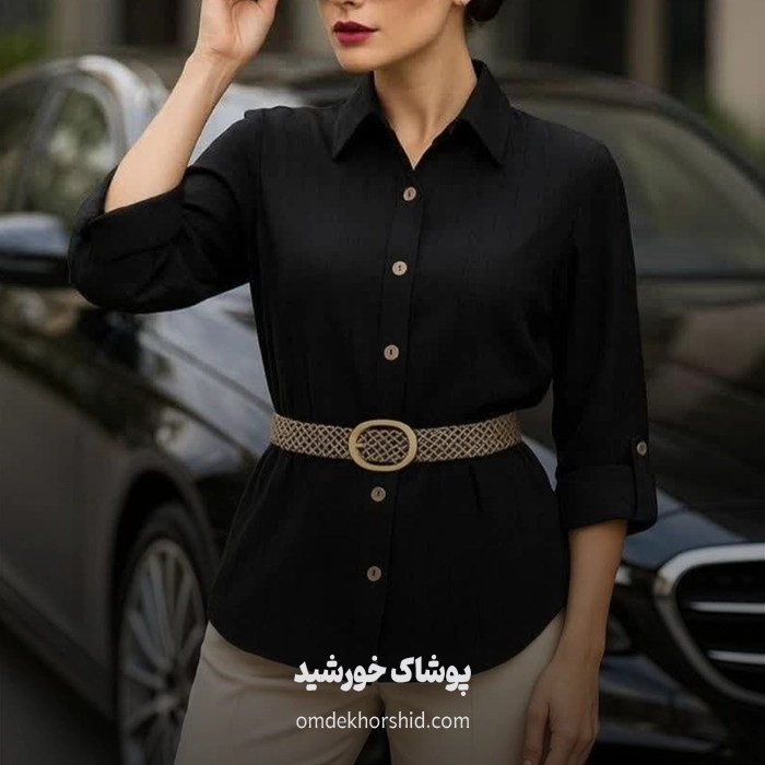شومیز کمربند کنفی