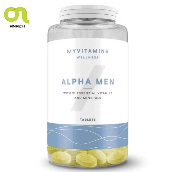 مولتی ویتامین آقایان آلفا.من مای.ویتامینز  MYVITAMINS ALPHA MEN (120 عددی)-اناژ