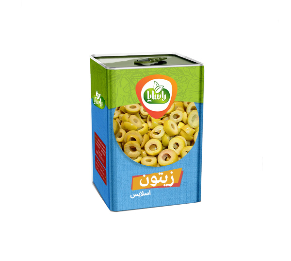 Sliced Olives in 17kg Tin Packaging