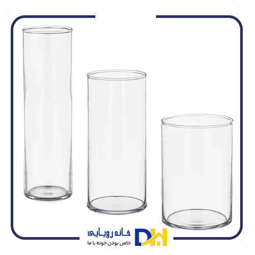 گلدان شیشه ای۳تایی ایکیا CYLINDER