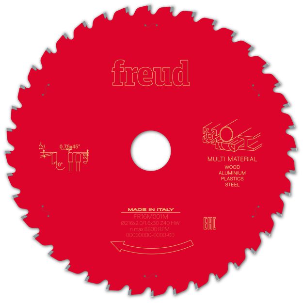 اره 40د 216*2*30 پرتابل Miter Multimaterial فرود FR16M001M