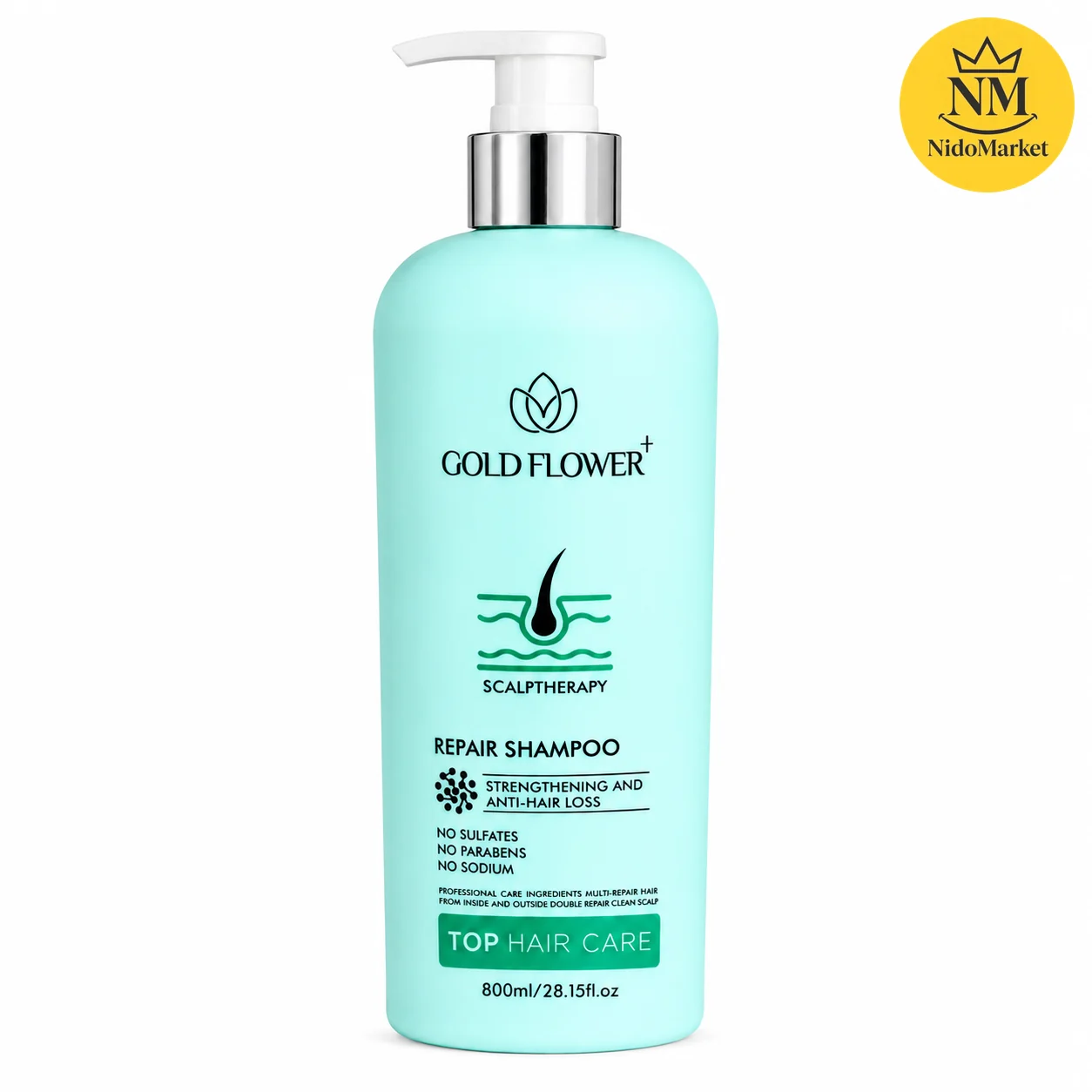 شامپو ترمیم کننده گلد فلاور اسکالپ تراپی 800 میل Repair Shampoo