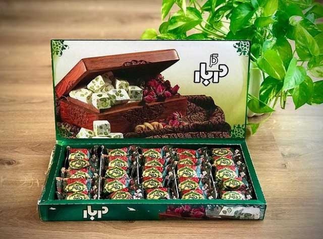 گز دربار لقمه‌ای 18% مغز پسته (جعبه صندوقی)