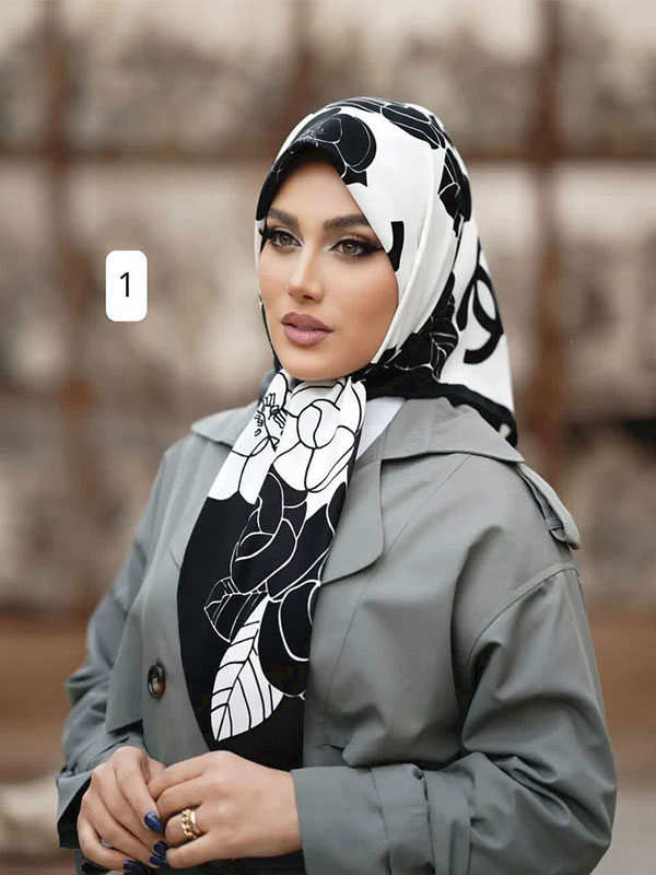 روسری ابریشم توییل کد ۱۰۴۲