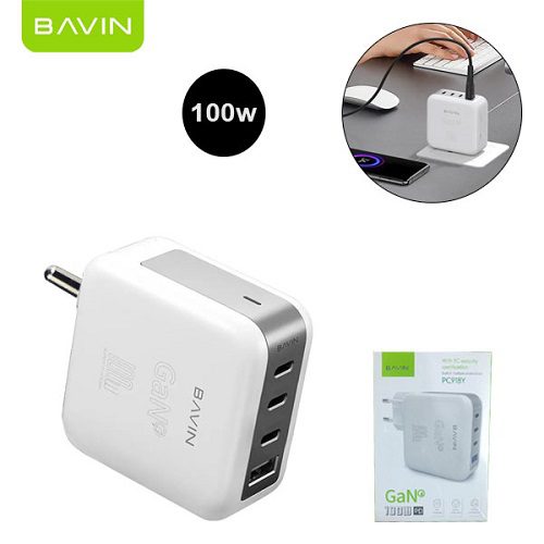 شارژر دیواری باوین  توان 100 وات Bavin PC918Y GaN