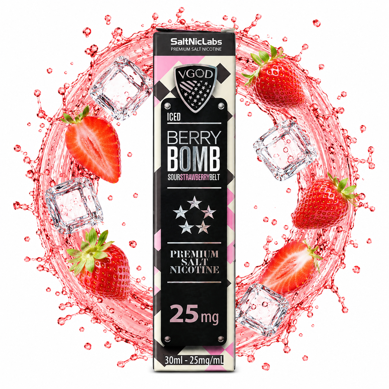 سالت توت فرنگی ترش یخ ویگاد salt sour strawberry ice v god