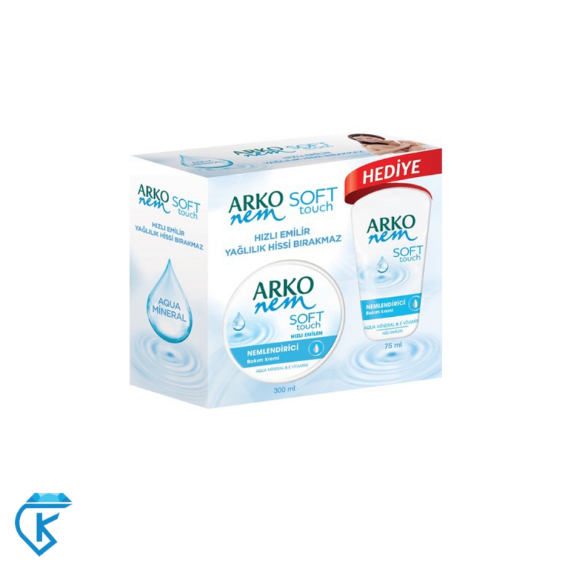 کرم مرطوب کننده آرکو نم 300 میلی به همراه هدیه کرم 75 میلی با راحیه دریایی Arko