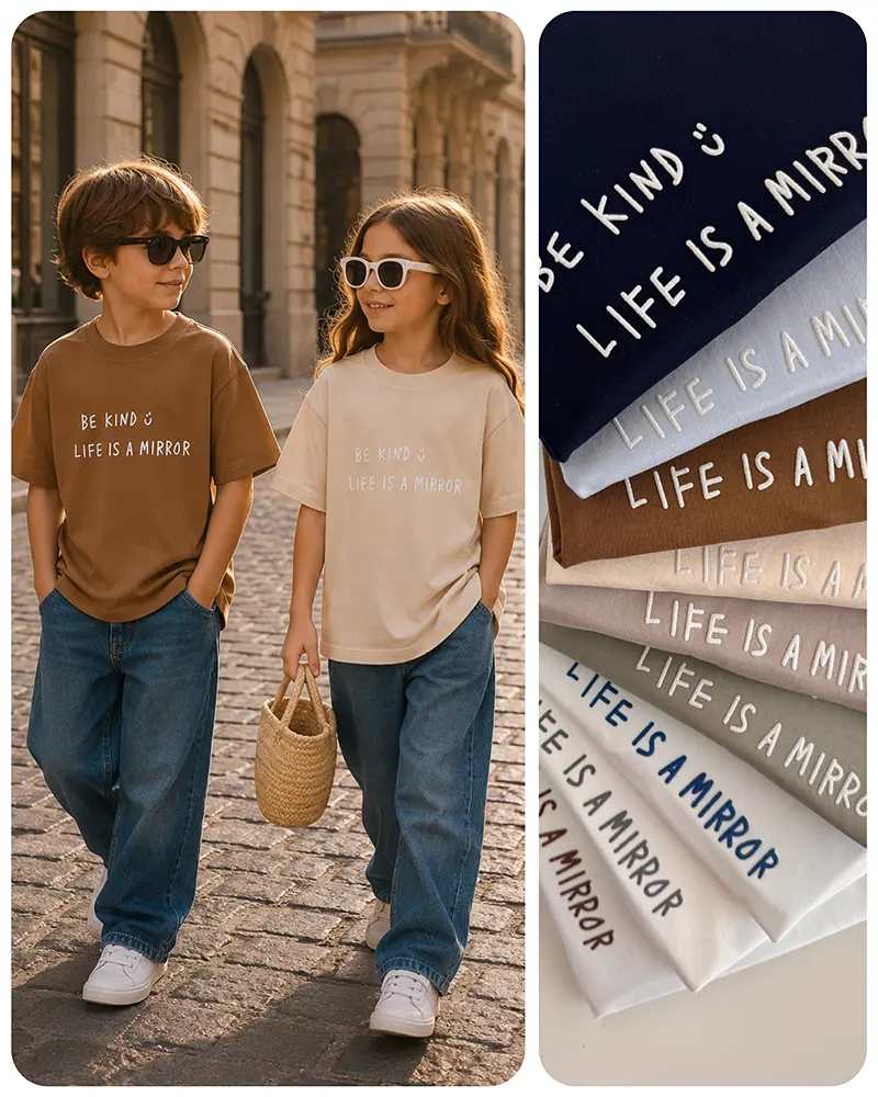 تیشرت باکسی لبخند minikids