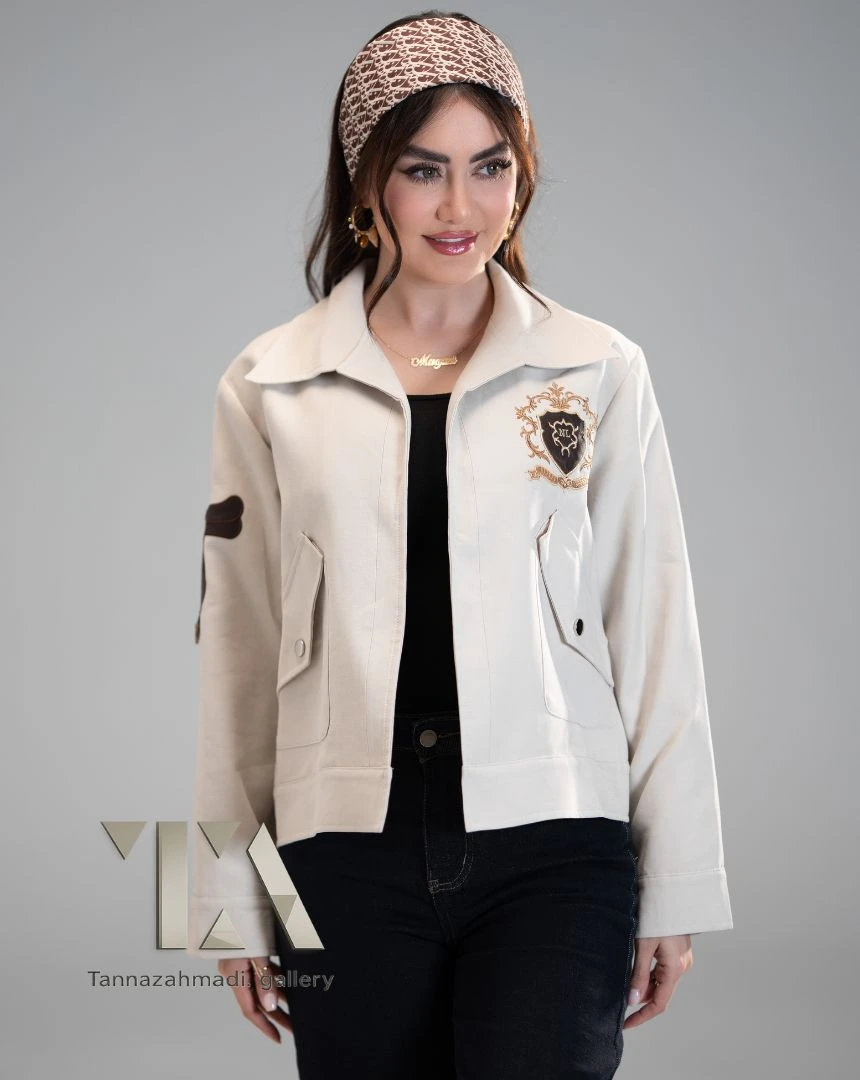 کراپ کت میلان رنگ کرم از کالکشن لوکس پاییز ۱۴۰۵