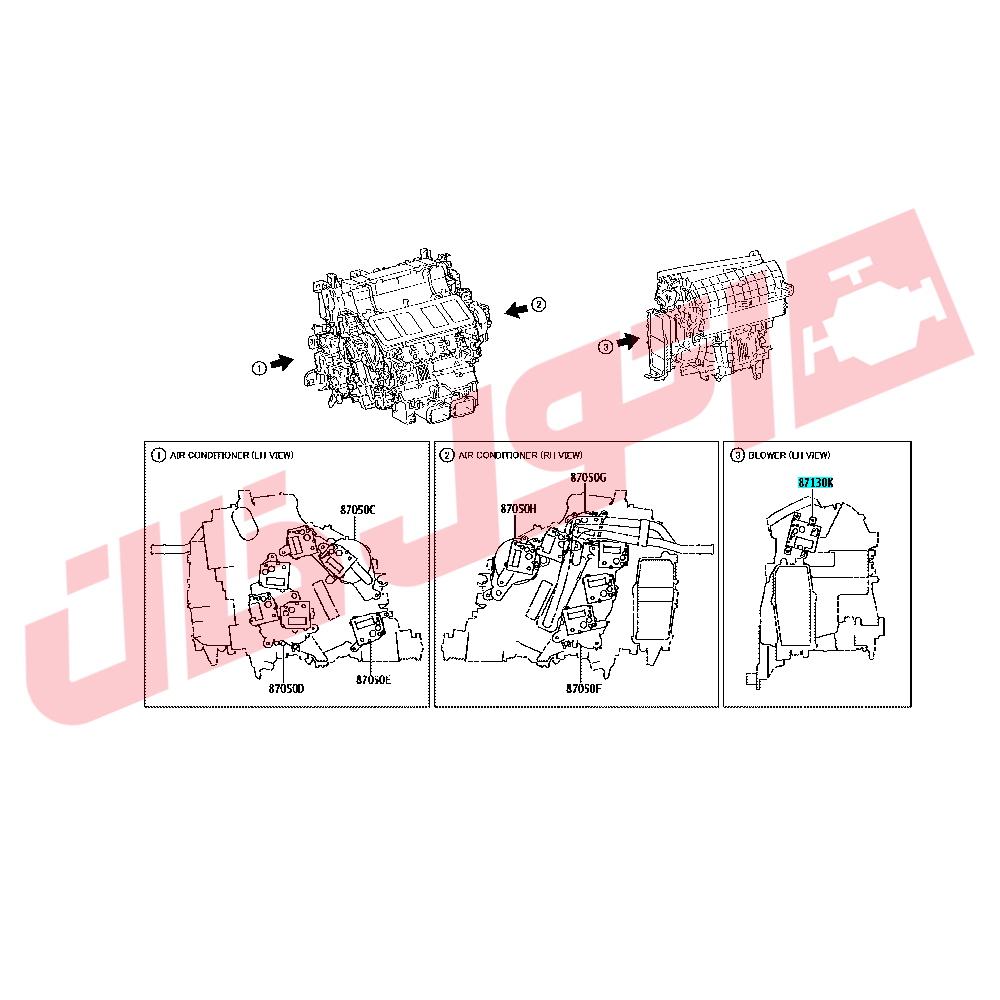موتور دریچه کولر (SERVO) لندکروزر سری 300 مدل 2025-2021