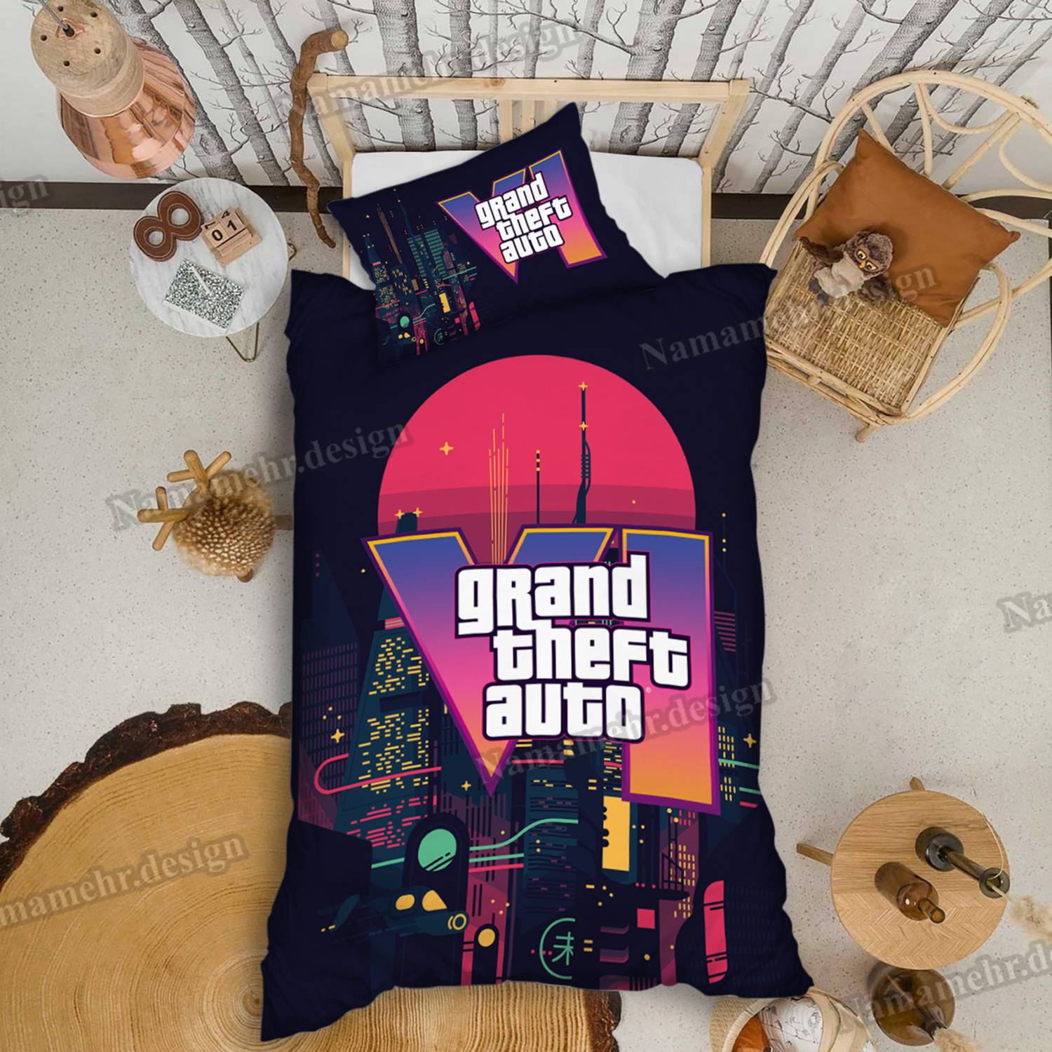 روتختی طرح GTA رنگ مشکی کد B031