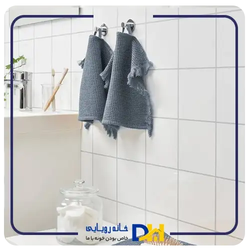دستمال ریش ریش طوسی ایکیا VALLASÄN