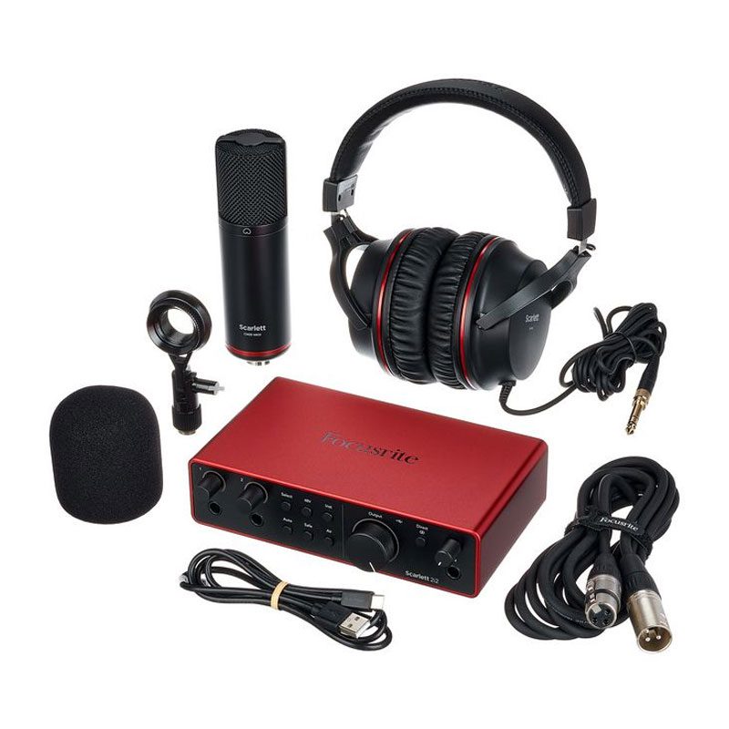 پکیج استودیویی Focusrite Scarlett 2i2 Studio 4th Gen
