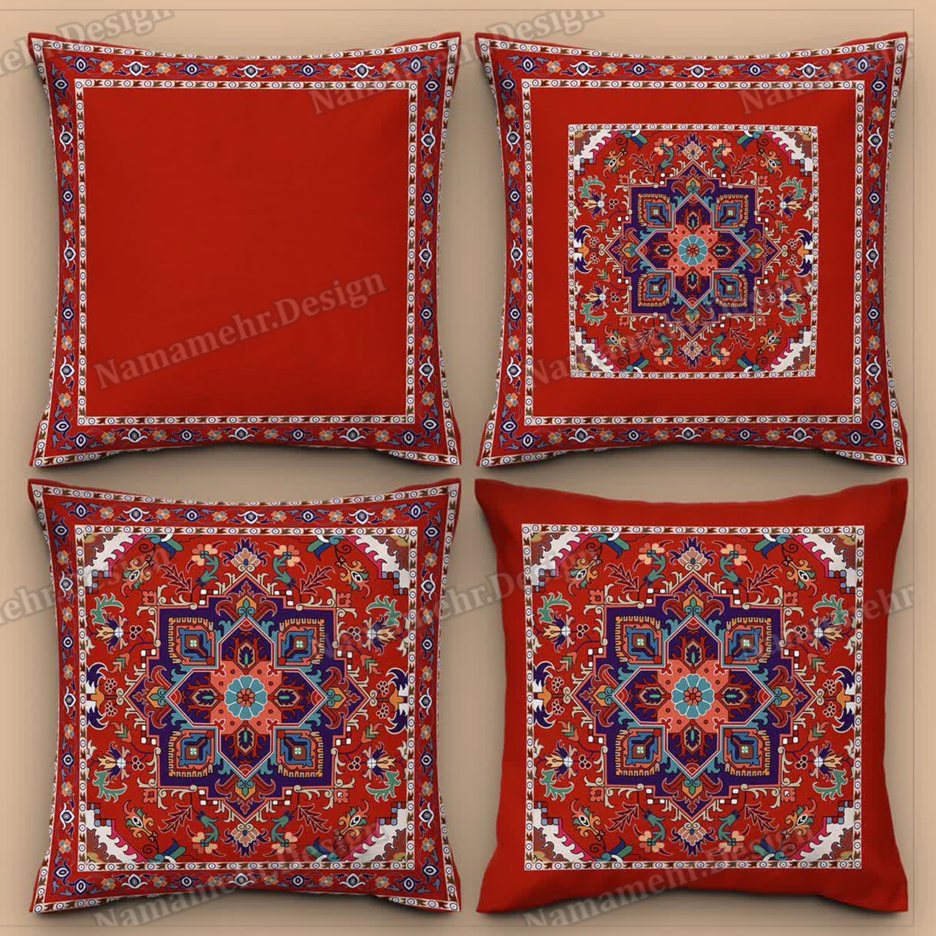 کوسن اماده ارسال طرح سنتی کد W20