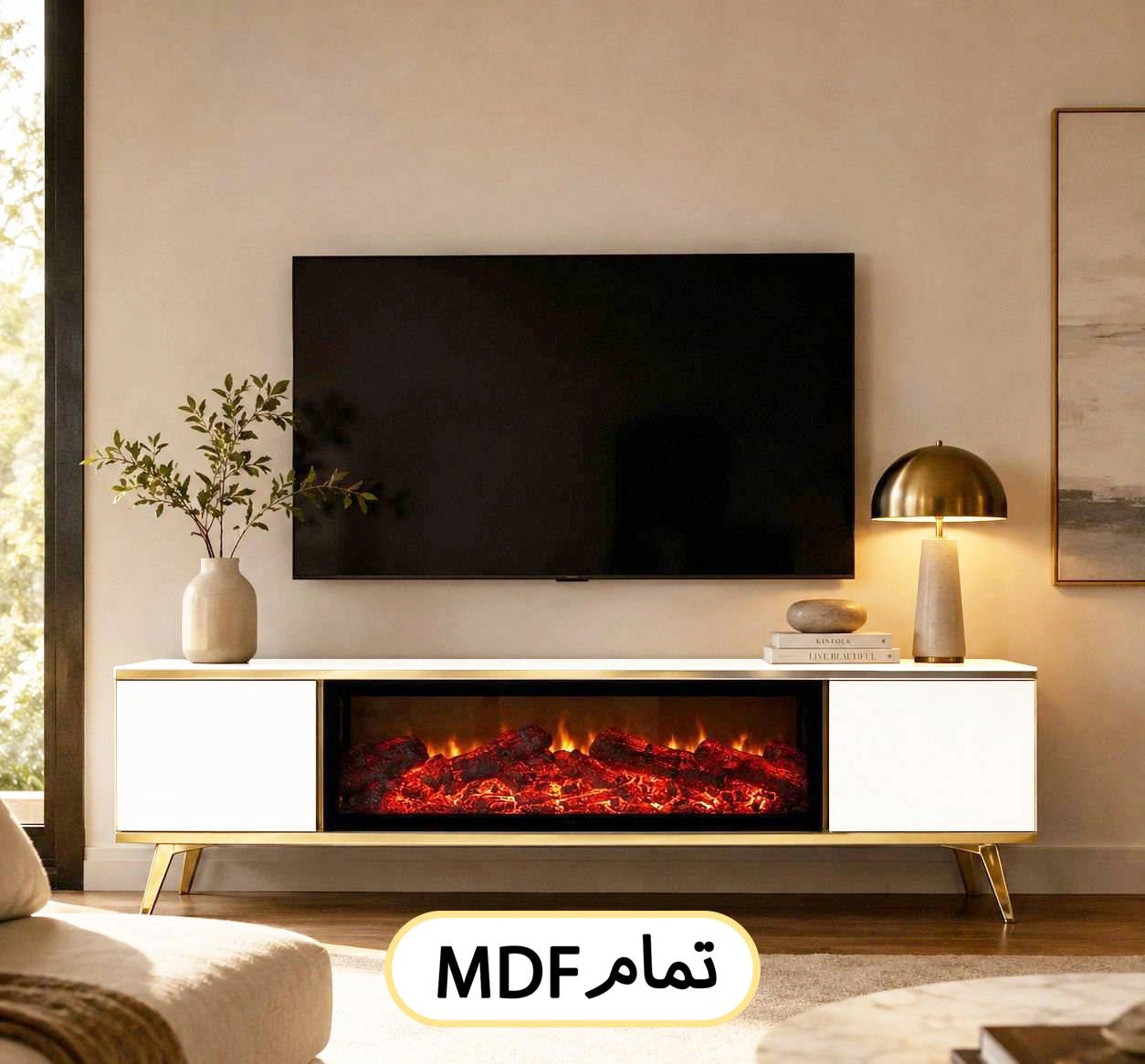 میز تلویزیون شومینه کد m134
