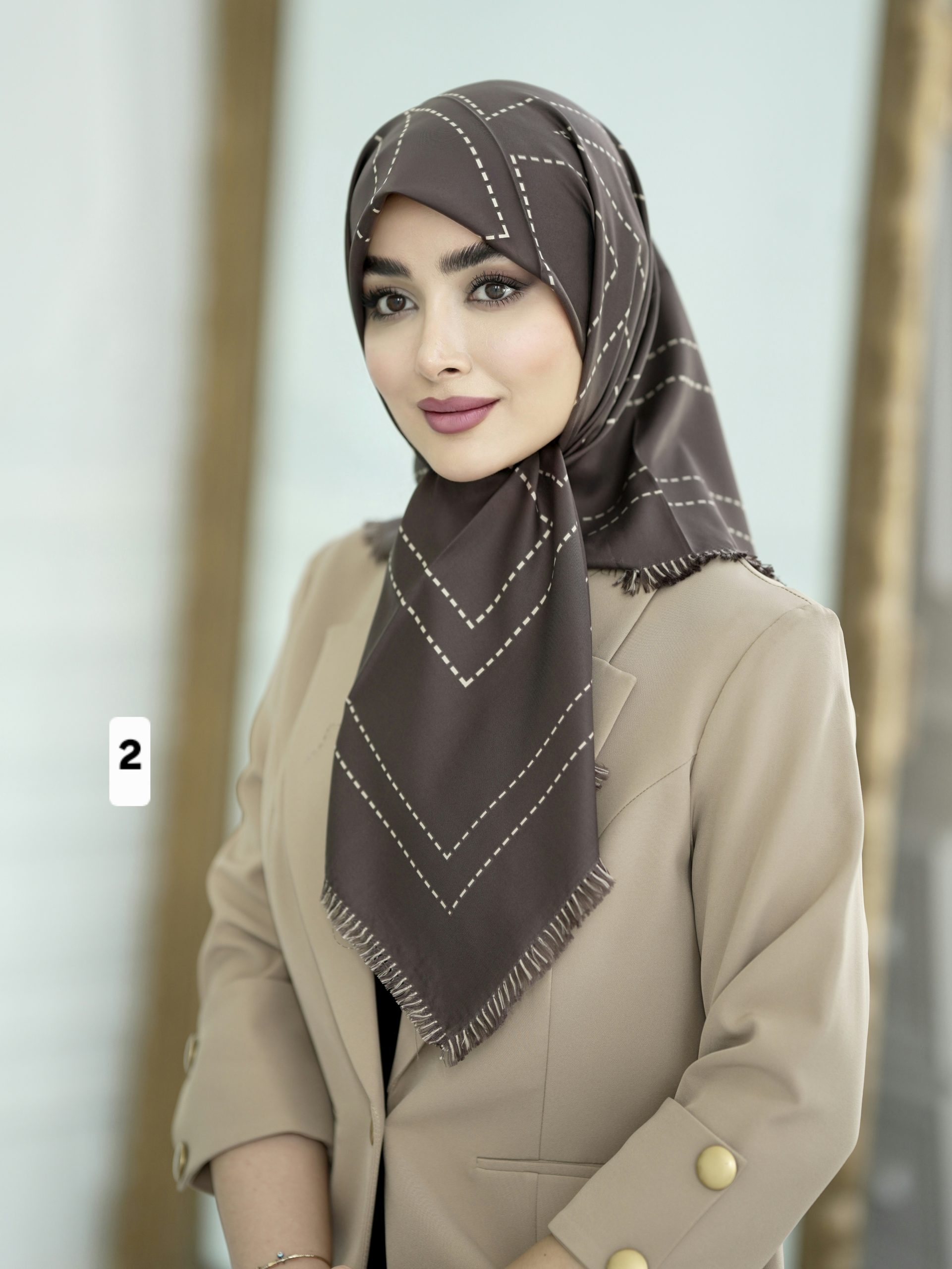 روسری ابریشم توییل قواره کوچک کد ۱۰۸۴ - 2