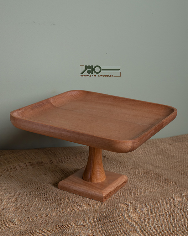 شیرینی خوری پایه دار چوبی 00817