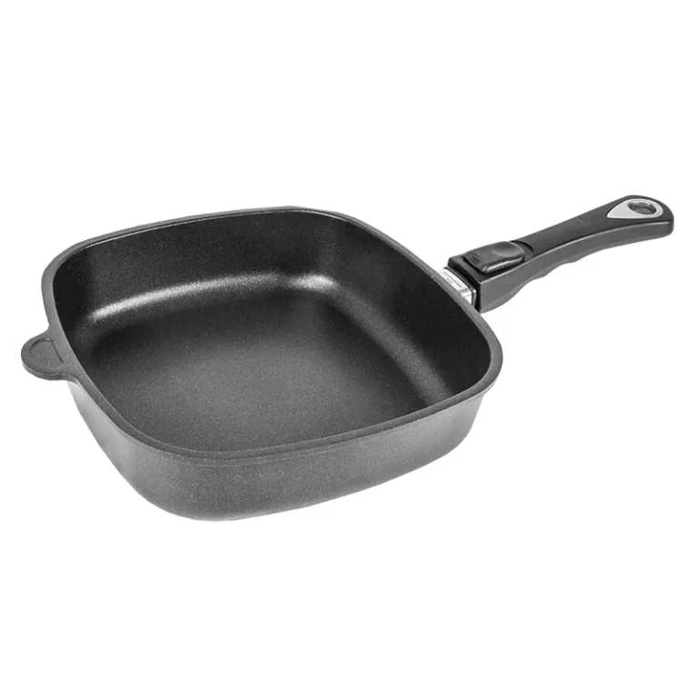 ماهیتابه مربع دسته بازشو ای ام تی طول24و ارتفاع 6 سانتی متر (کدE246Z)