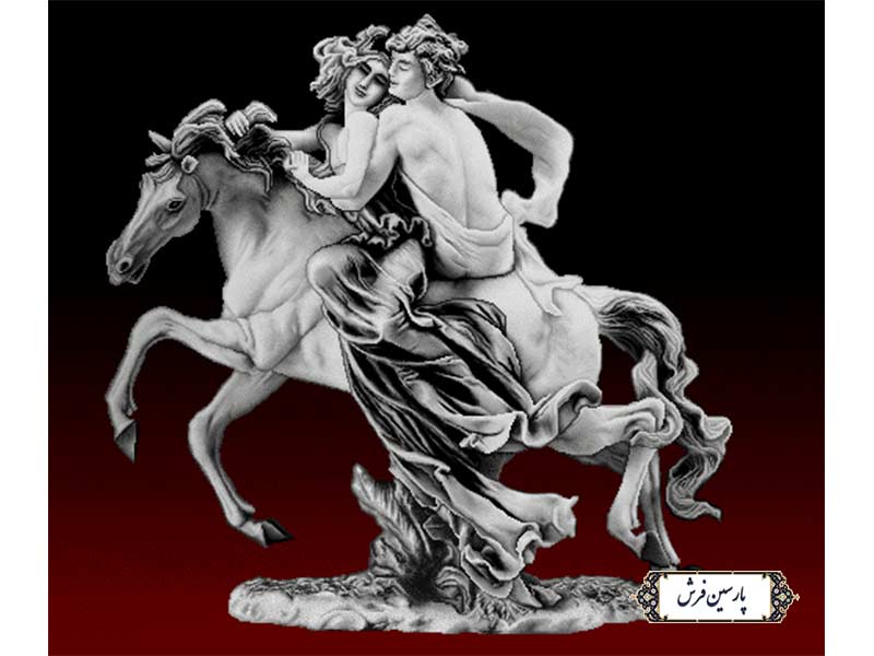 نخ و نقشه تابلو فرش طرح تندیس عشق - کد NT4244