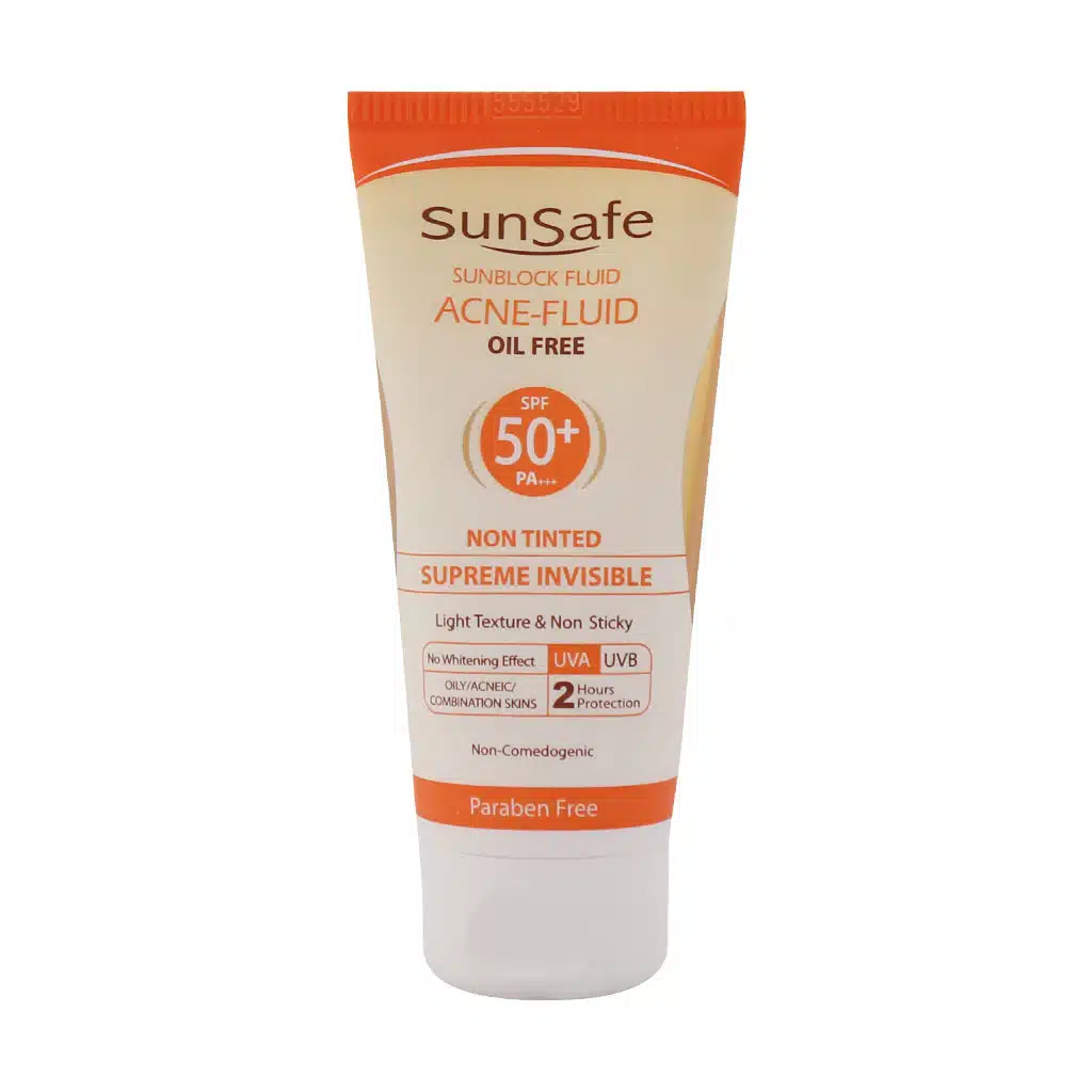 فلوئید ضد آفتاب فاقد چربی SPF50 سان سیف 50 گرم