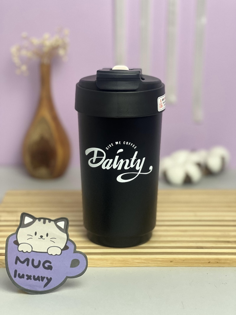 تراول ماگ DAINTY دو حالته بند سیلیکونی 450 میل استیل 304