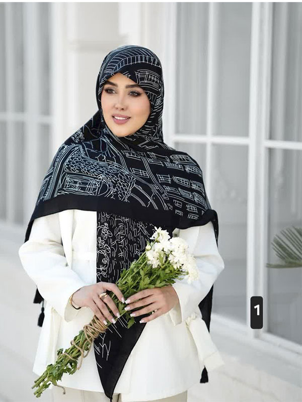 روسری نخ پنبه کد ۹۲۴