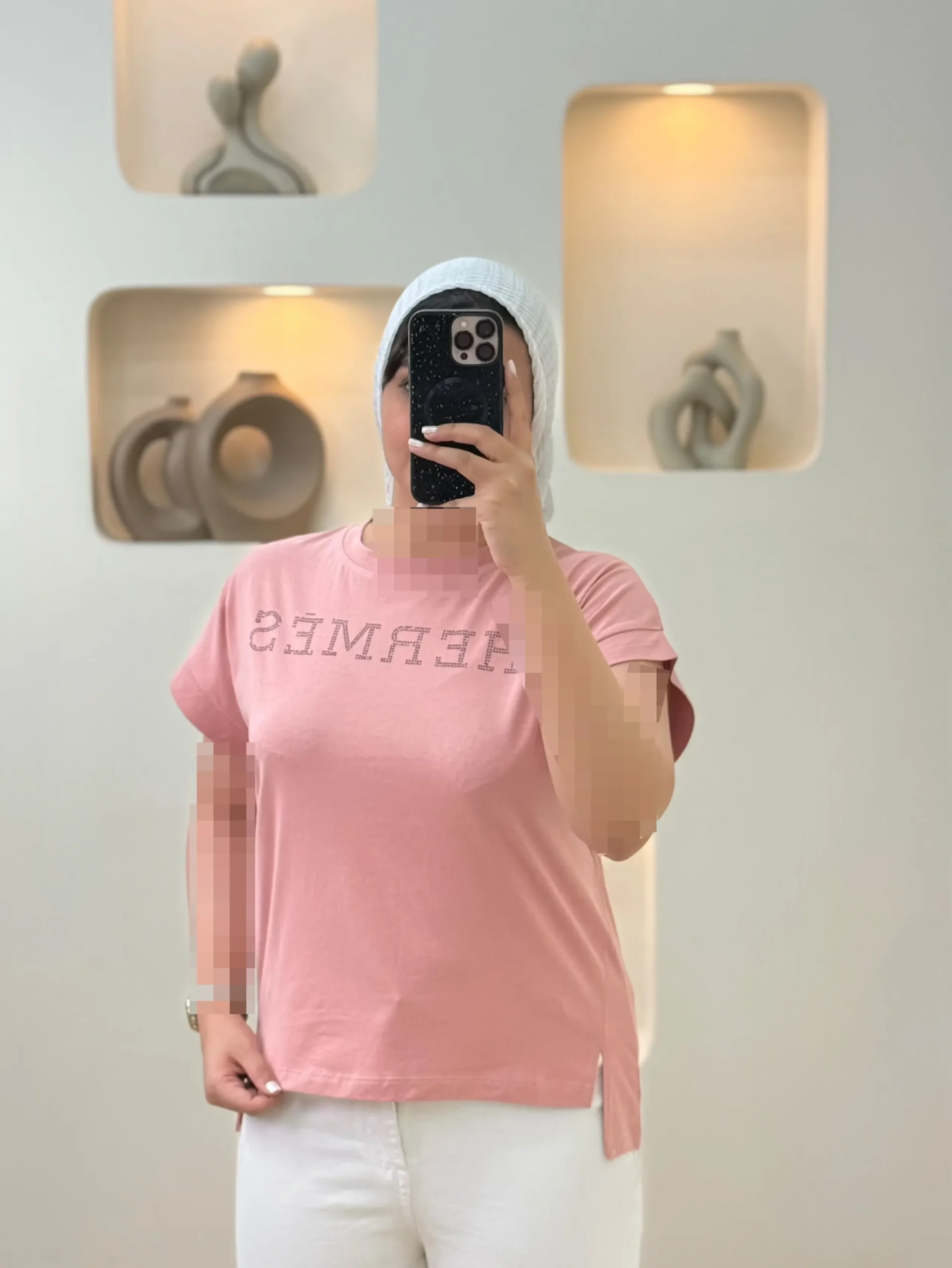 تاپ آستین دوبل Hermes - صورتی