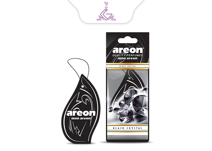 خوشبو کننده ماشینی آویز(کارتی) الماس سیاه BLACK CRYSTAL برند آرئون AREON
