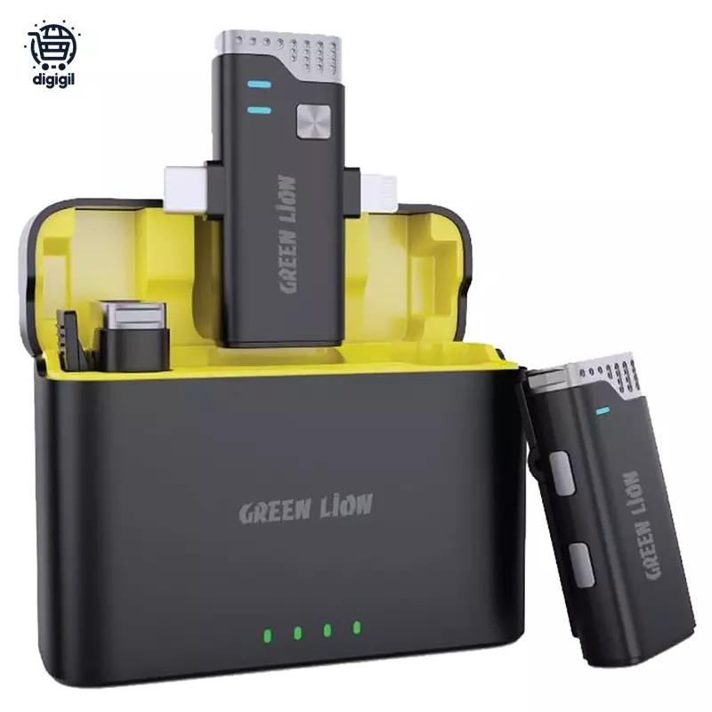 میکروفون بیسیم گرین لاین Green Lion 3 IN 1 360 Microphone USB-C Lightning