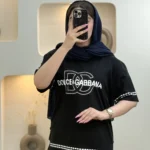 تیشرت لانگ (Gabbana)-11857 - مشکی