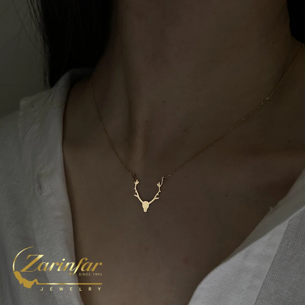 گردنبند طلا شاخ گوزن N348