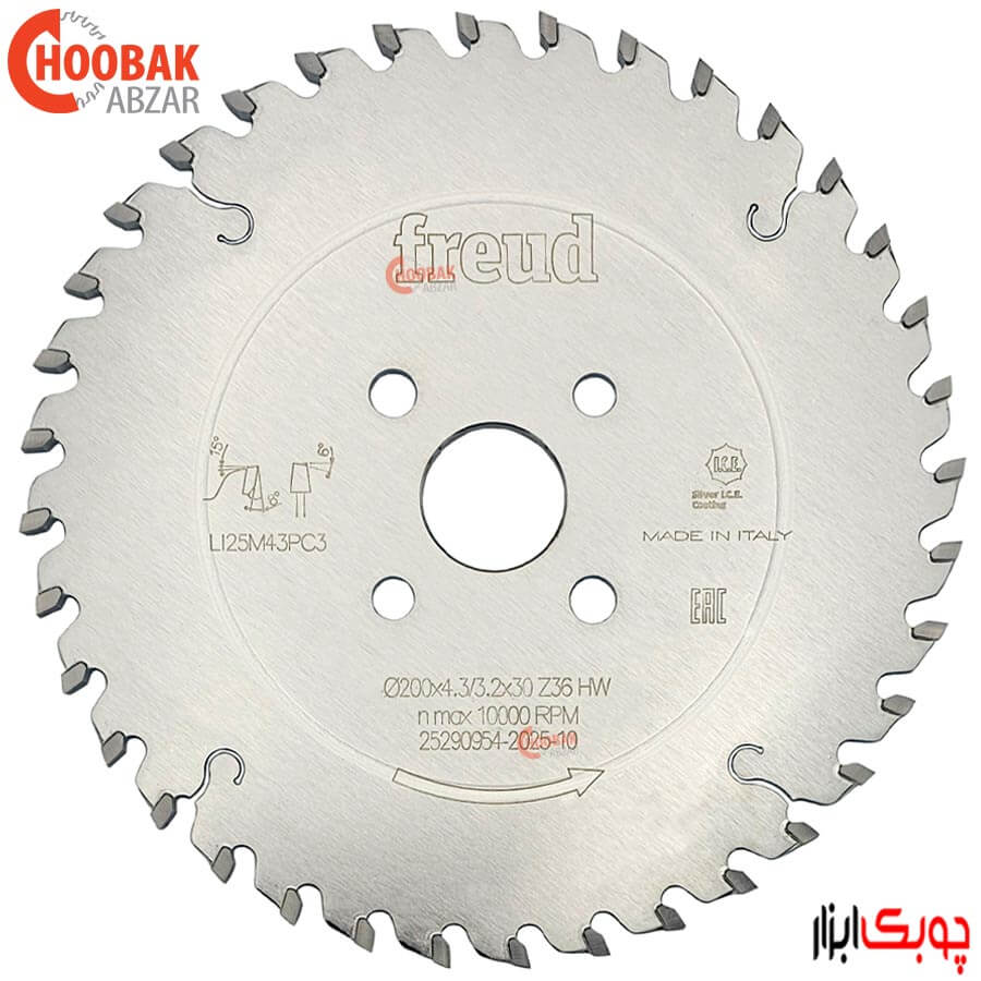 تیغ اره خط زن پانل بر 200*36 شفت 30 فرود کد LI25M43PC3