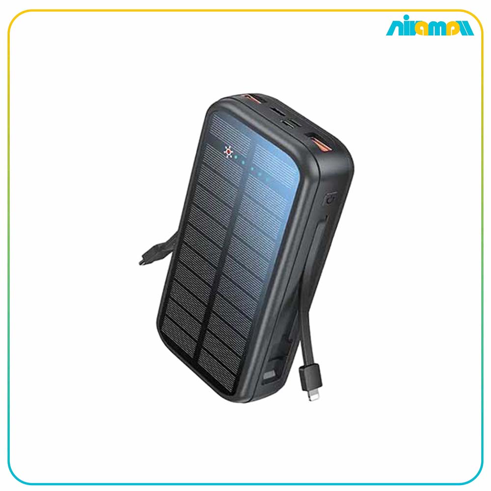 پاوربانک گرین لاین مدل PD20W SOLAR 2 ظرفیت 20000 میلی آمپر ساعت