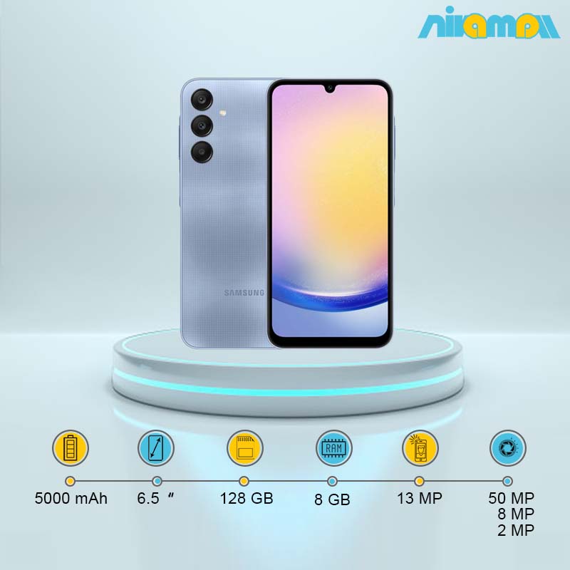 گوشی موبایل سامسونگ مدل Galaxy A25 5G دوسیم کارت ظرفیت 128 گیگابایت و رم 8 گیگابایت