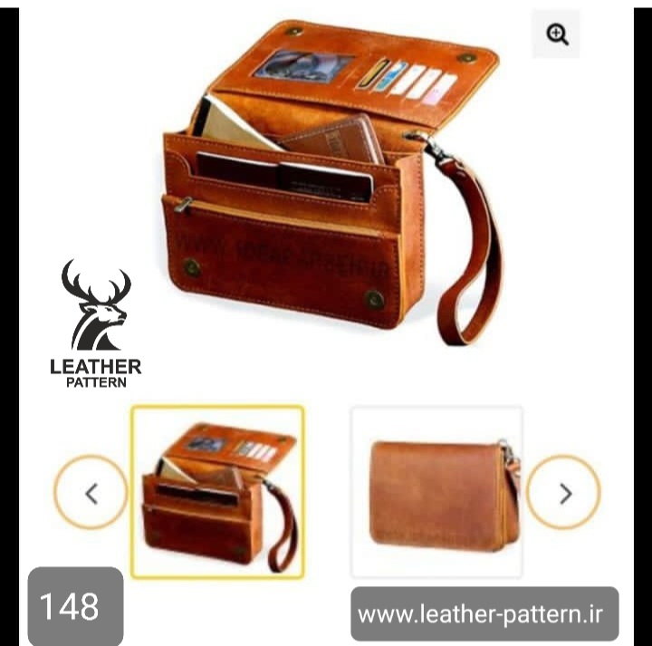 الگو کیف مدارک دستی چرم کد Q-148