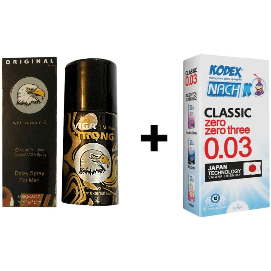 اسپری تاخيری ویگا دوز یک میلیون+ کاندوم 30 میکرون کدکس(10 عددی) درجه 1