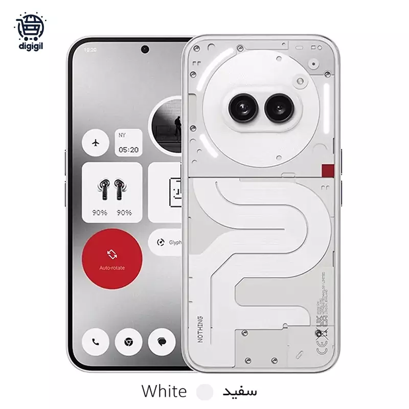 گوشی موبایل ناتینگ مدل Phone 2a دو سیم کارت ظرفیت 256 گیگابایت رم 12 گیگابایت (کپی) - سفید