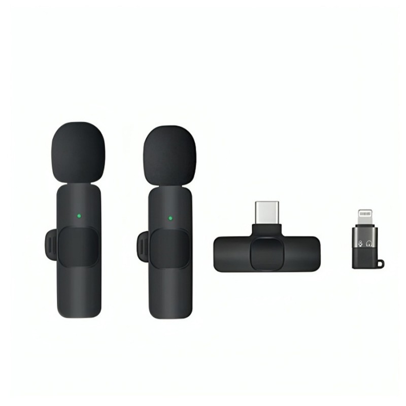 میکروفون یقه ای بی سیم K9 Microphone دو کاربر